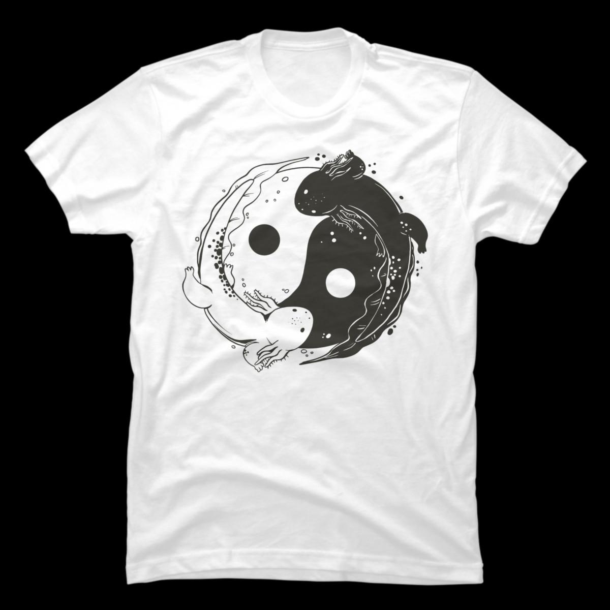 Axolotl yin yang Unisex T-Shirt XXL