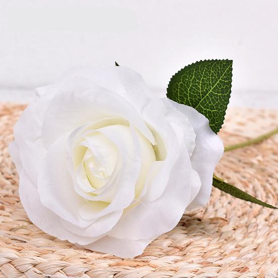 Künstliche Rosenblume Realistische Gefälschte Seidenblume Zweig Zuhause Büro Hochzeitsfeier Tischdekoration DIY Vase Faux Blüte Dekoration