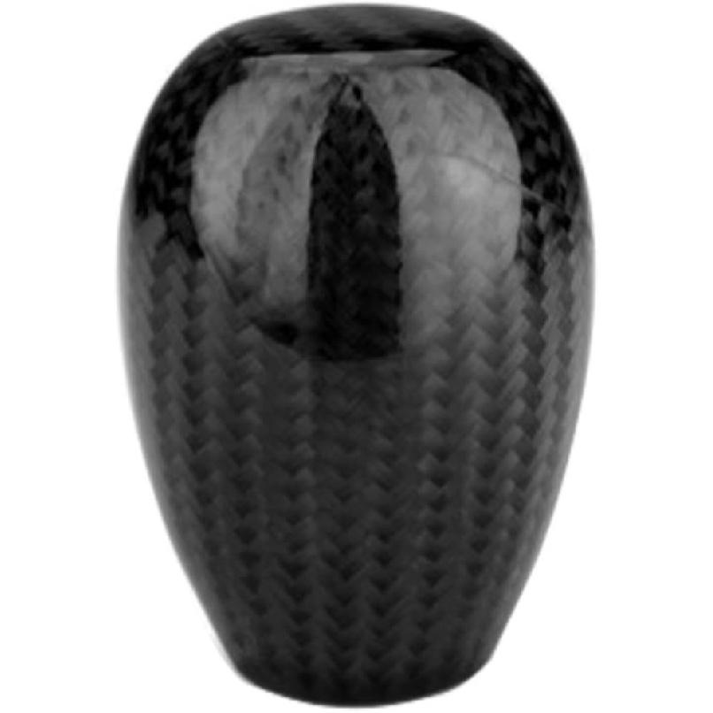 Sakali Universal Carbon Fiber Manual or Automatic Car Gear Shift Knob Adapter Kit Shifter Lever Black