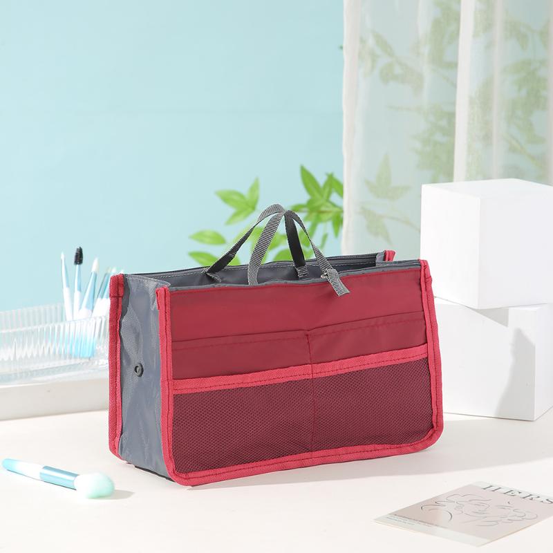 

Multi Functional Large Capacity Makeup Bag Portable Double Zipper Toiletries Travel Storage Bag Mommy Bag Multi Pocket Cosmetic