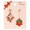 European & American Style Christmas Tree & Santa Claus Alloy Stud Earrings with Snowflake Design