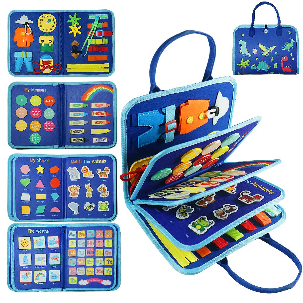 Tablero de Actividades Montessori 7 en 1 - Juguete de Aprendizaje de Alfabeto/Números/Formas, Mejor Regalo de Cumpleaños para Niños Pequeños de 3 a 6 Años