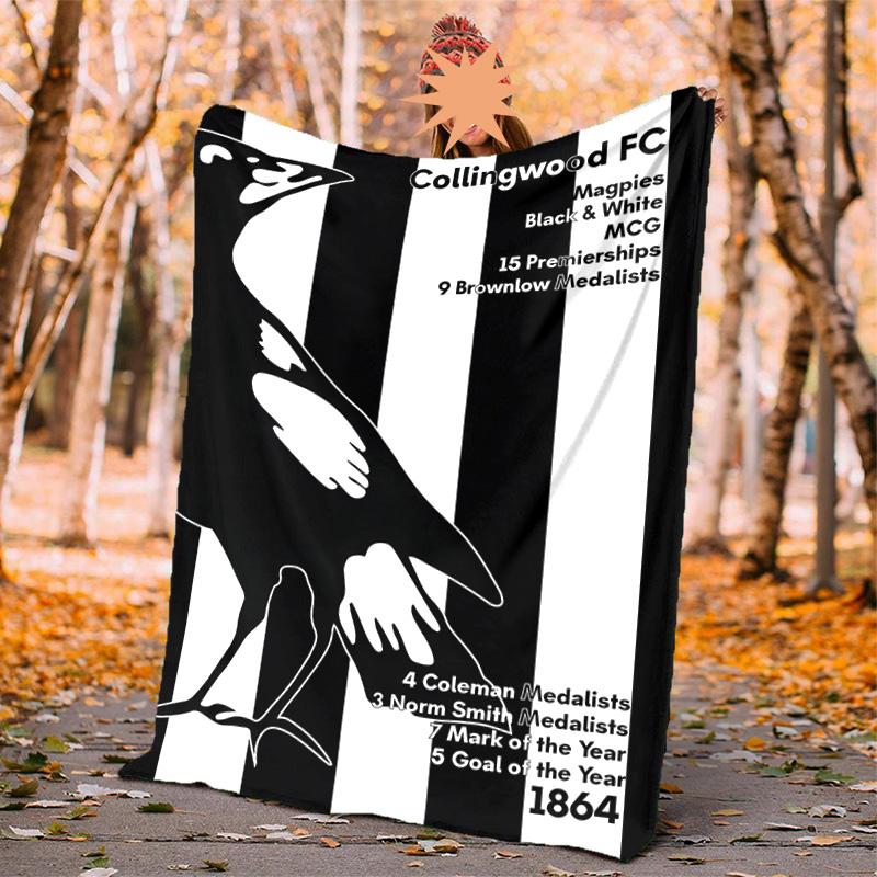 Collingwood Flannel Blanket Soft Warm All-Season Throw, Design for Camping, Car Travel, Hiking Sofa, Bed, Office Perfect Gift for Parties