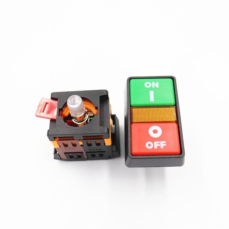 1pcs APBB-22-25N 22mm PPBB-30N 30mm Horse Self-reset Double Double Button with Light Button Power Switch with Light