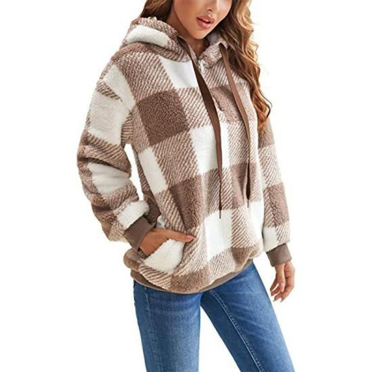 Fashion Women Loose Casual Thin Zipper Hooded Sweatshirt Long Sleeve Top Large Size Jacket