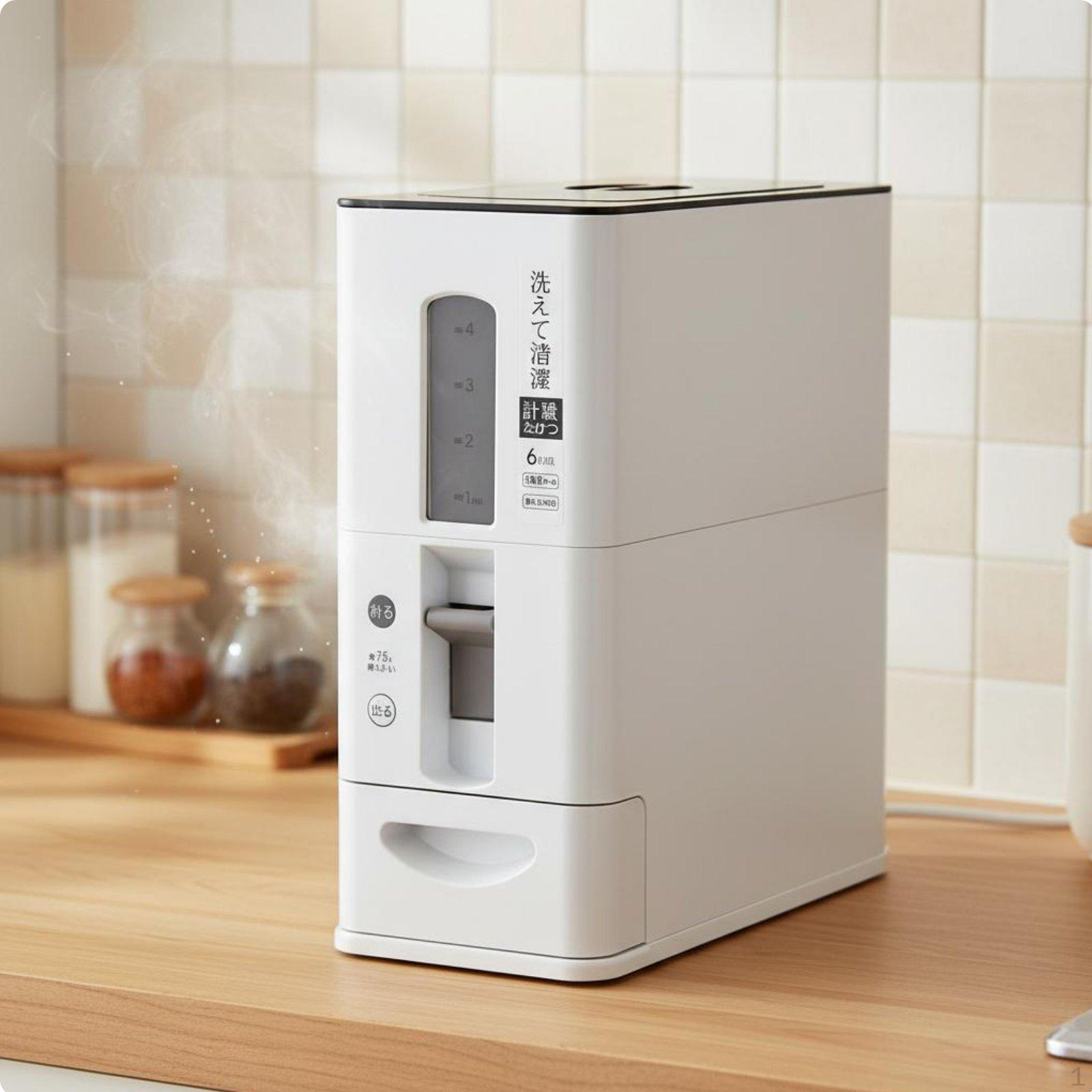 Japanese Design Rice Bin HumidityResistant Automatic