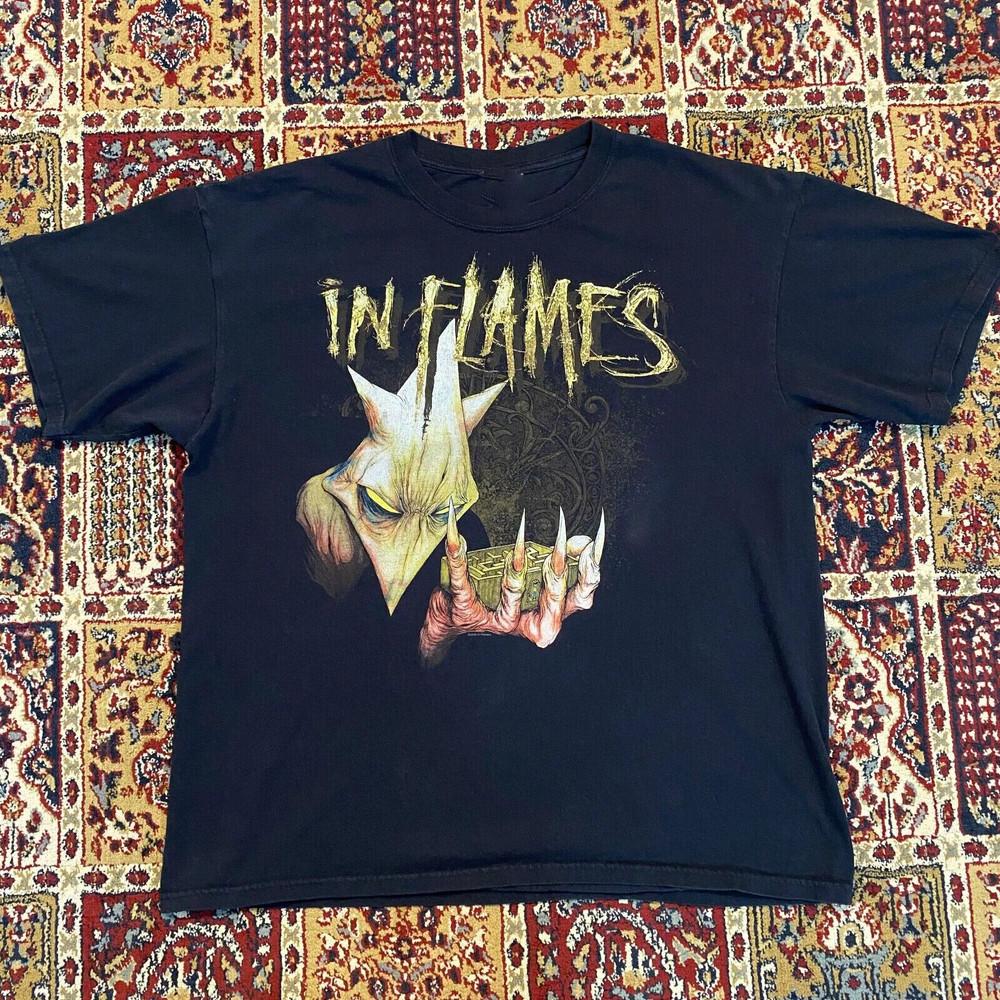 2008 In Flames heavy metal band  Unisex Tee All Size S to 5XL Unisex T-Shirt XL