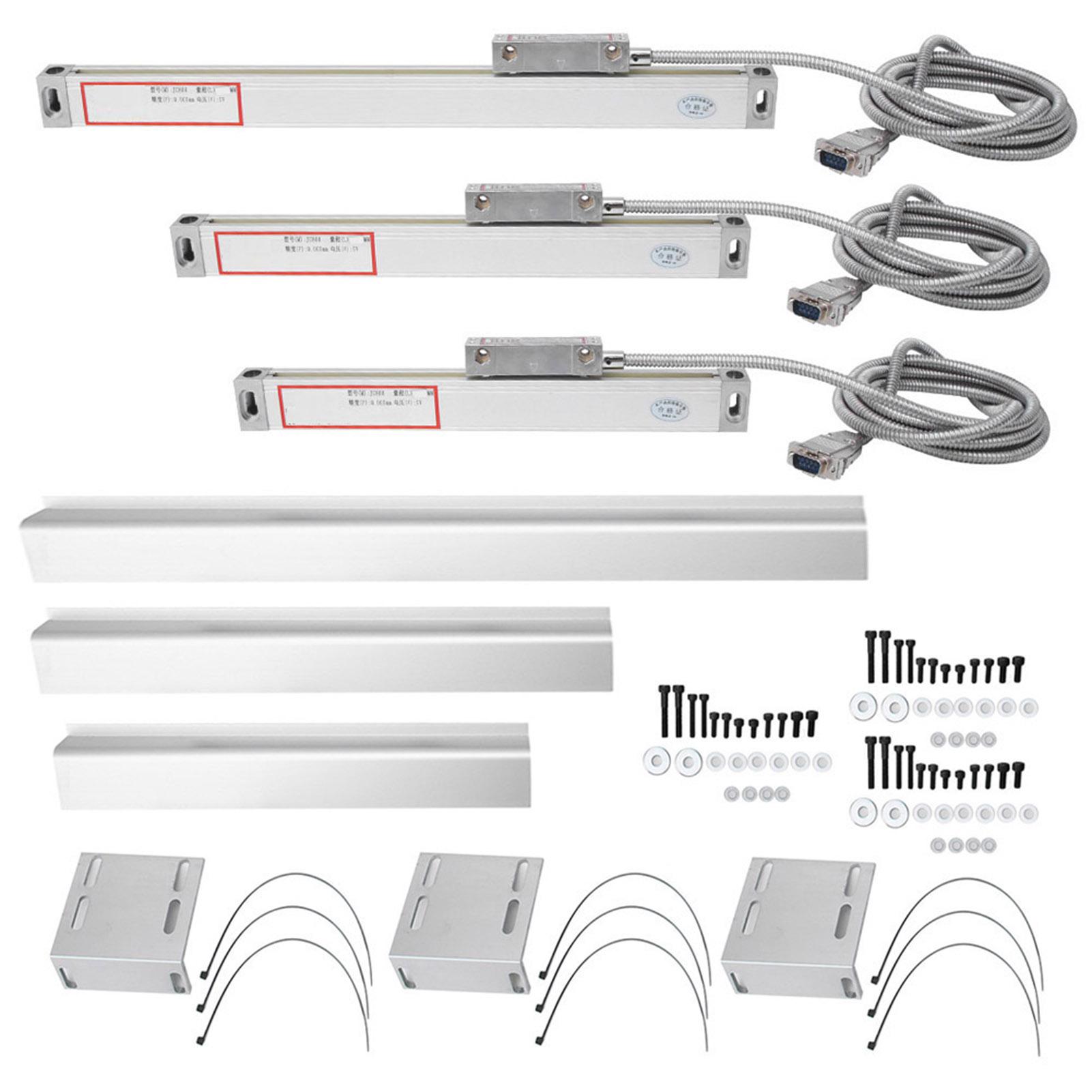 3pcs Linear Scale 5um   Digital Readout Encoder for JC800 DRO(200mm300mm700mm )