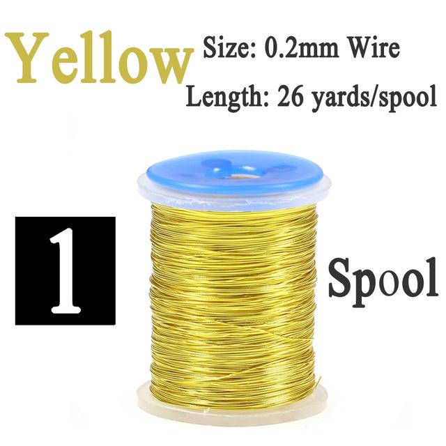 Bimoo 0.2mm 12 Colors Fly Tying Copper Wire Body Weighted Lure Material Great for Nymphs Copper John Streamers Dubbing Buzzers
