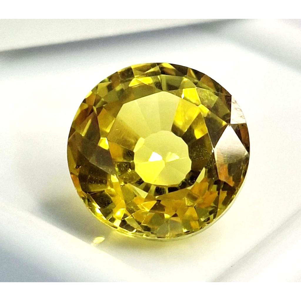 Flawless Natural Yellow Sapphire 5-7 Ct Round Cut Certified Loose Gemstone