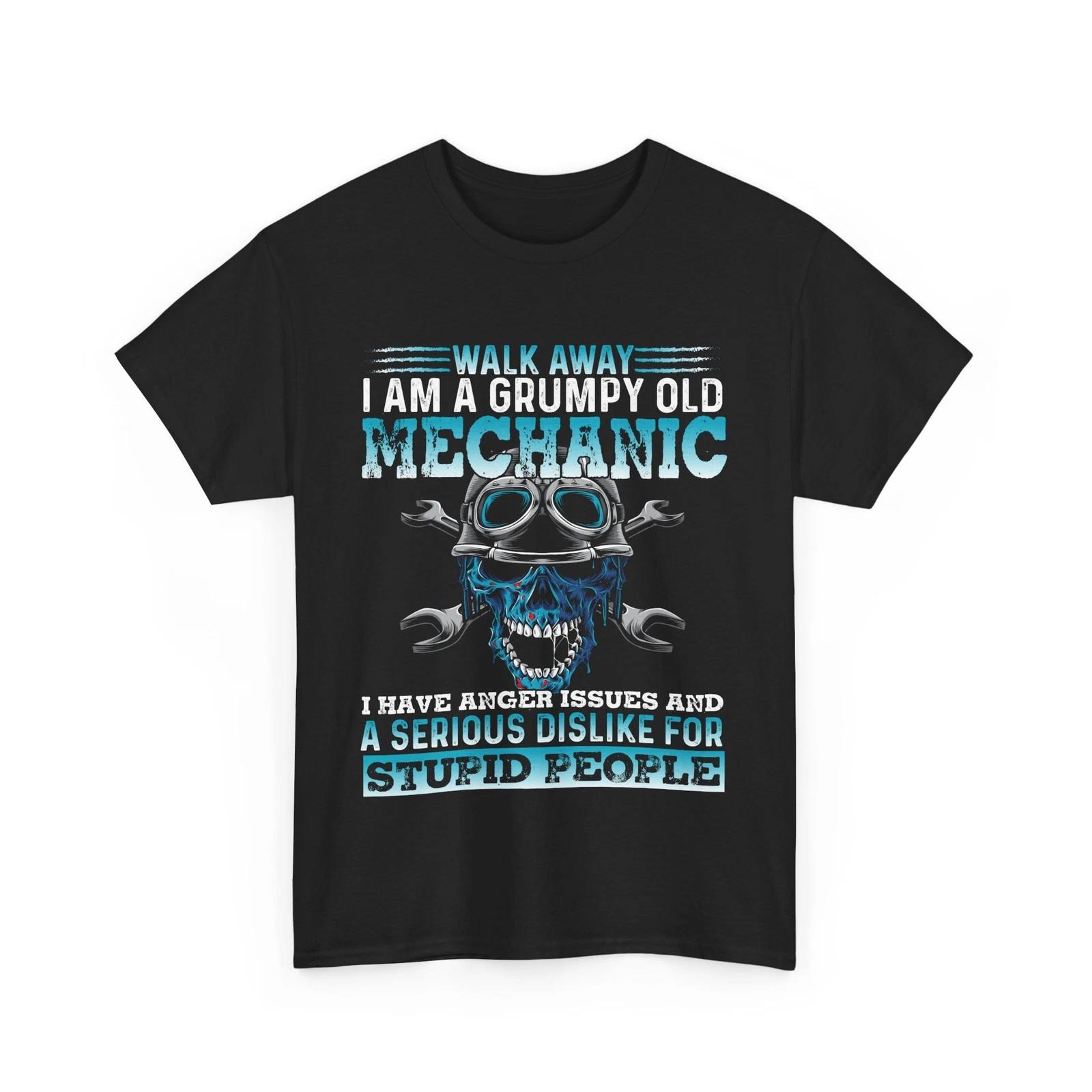 Mechanic Shirt, Walk Away I m A Grumpy Old Mechanic Shirt, Handyman Tee M