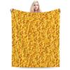 Mac And Cheese Blanket Soft Warm Flannel Throw Blanket Bedding for Bed Living Room Picnic Travel Home Sofa