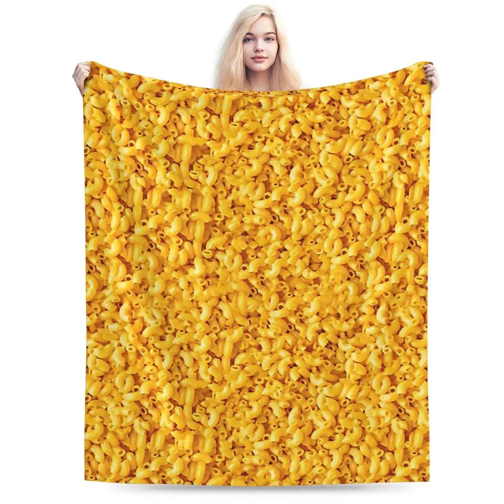 Mac And Cheese Blanket Soft Warm Flannel Throw Blanket Bedding for Bed Living Room Picnic Travel Home Sofa