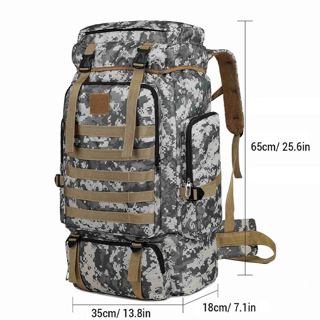 Large Capacity Hiking Backpack Outdoor Camping Rucksack Canvas Trekking Backpack