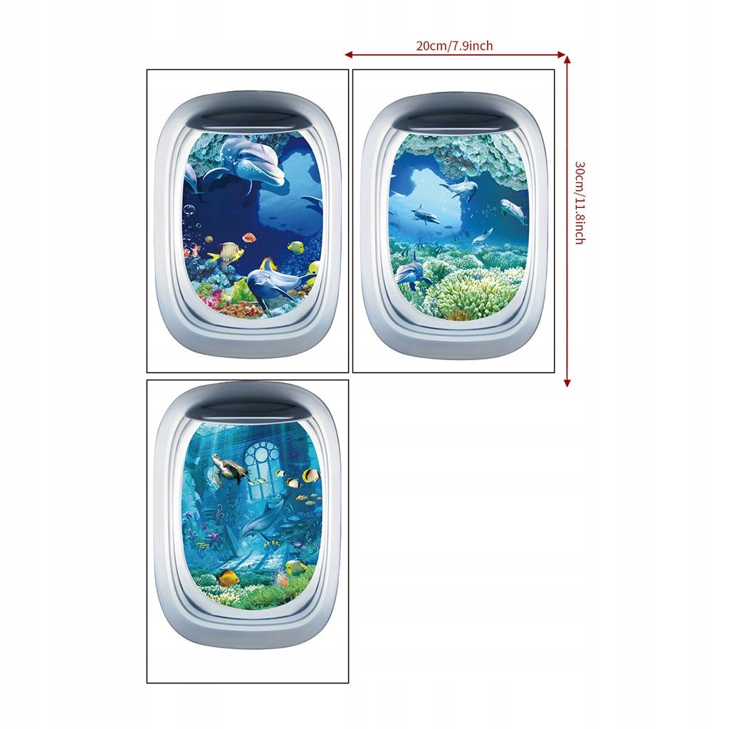 Bathtub Stickers Decorative Aquarium Bathroom Underwater World Window 20X30Cm 3X