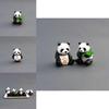 Adorable 4pcs/set Lovely Mini Panda Action Figure Collection Toys For All Ages