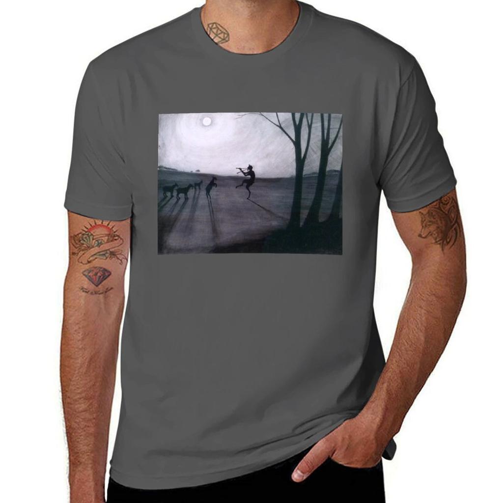 Lon Spilliaert Faun By Moonlight Faun Bij Unisexeschijn Tshirt Soft Basic Cotton Short Sleeve Tee