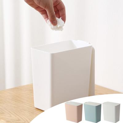 Stolní odpadkový koš s víkem Plastový odpadkový koš Micro Push Malý stolní odpadkový koš pro kancelářskou komodu