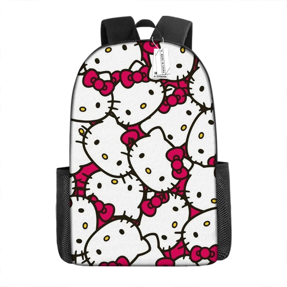 Hello Kitty Cartoon Backpack Ello Kitty Schoolbag Digital Printing Backpack