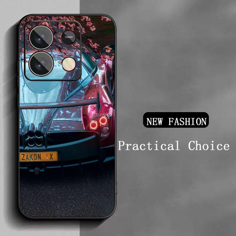 Super cool sports car poster pattern Phone Case For Redmi Note 14 13 12 11 Pro Plus S 5G 14C A3 Soft Black Phone Cover