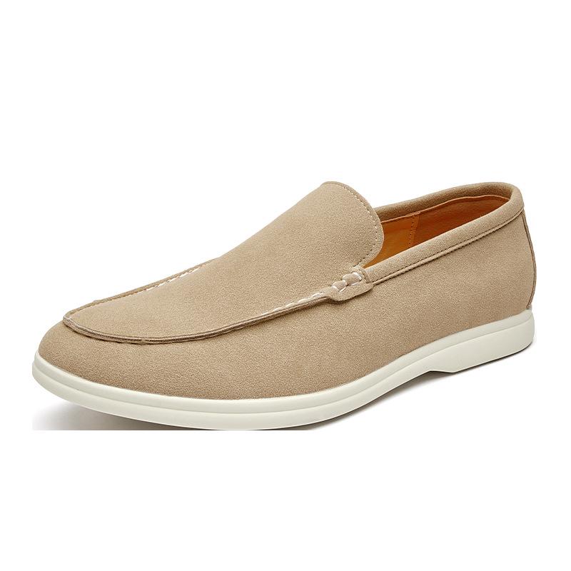Plus Size Men s British Style Slip-on Loafers: Suede Casual Formal Driving Moccasins 45