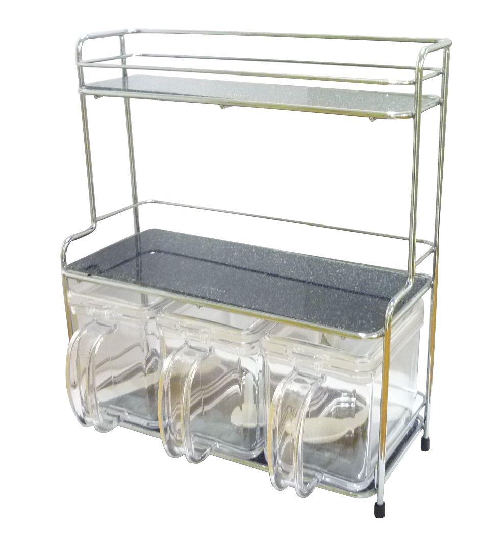 

Asbel Seasoning Container with Rack Wire Frame 3 Forma серебряный