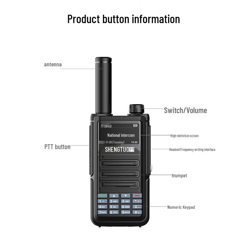SHENGTUO TDC-580 Long-Range Public Network Walkie Talkie (CN version)