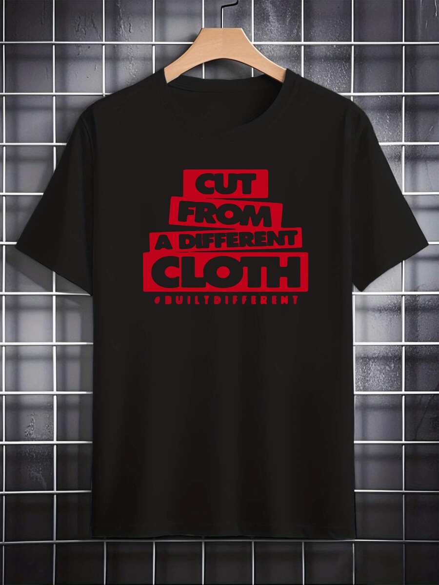 

Cut From A Different Cloth Slogan Graphic Symbolizing Individuality And Confidence Unisex Tshirt S