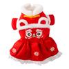 Dog Chinese New Year Outfit Furry Lining Tang Suit Outfit Festive Dog Snowsuit Chinese New Year Outfit Winter Apparel