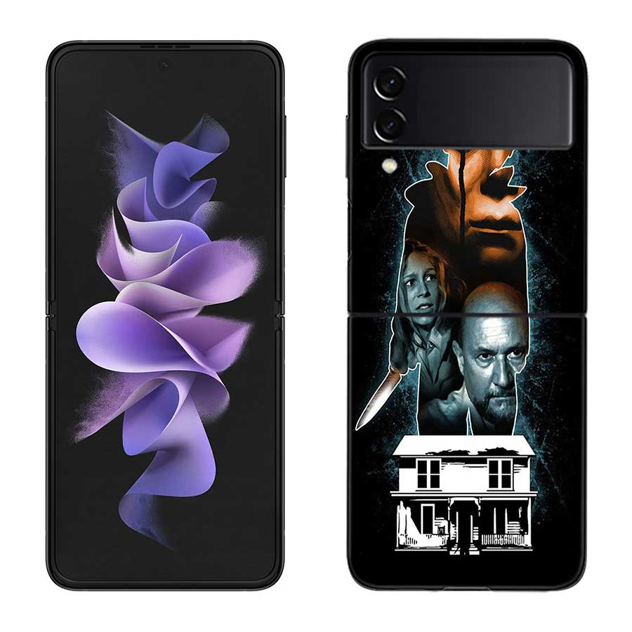 Halloween The Curse Of Michael Myers Horror Movie Case for Samsung Galaxy Z Flip 6 Flip 5 4 3 5G Black Cell Phone Cover Samsu
