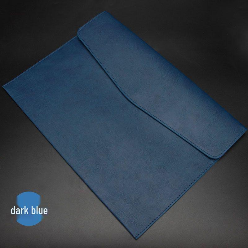 A4 Large Capacity PU Leather Document Bag - Customizable Logo