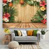 Toile de fond murale en bambou style hawaïen 2D pour fête Aloha et décoration intérieure