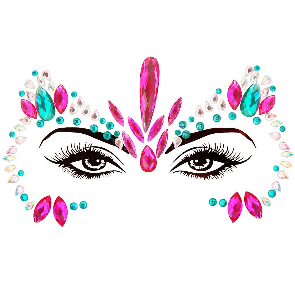 Crystal Tattoo Sticker Glitter Eyeliner Eyebrow Makeup Face Eyes Diamond Temporary Tattoo Rock Rhinestone 3D Eyeliner Stickers