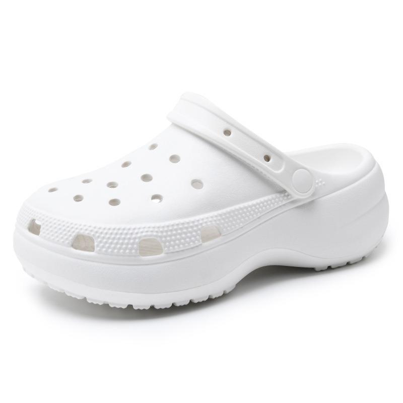 Cloud Thick-soled Hole Shoes for Women To Wear Outside In Summer, Non-slip, Breathable and Non-smelly, Sandals for Outdoor Wear Do Not Grind Feet