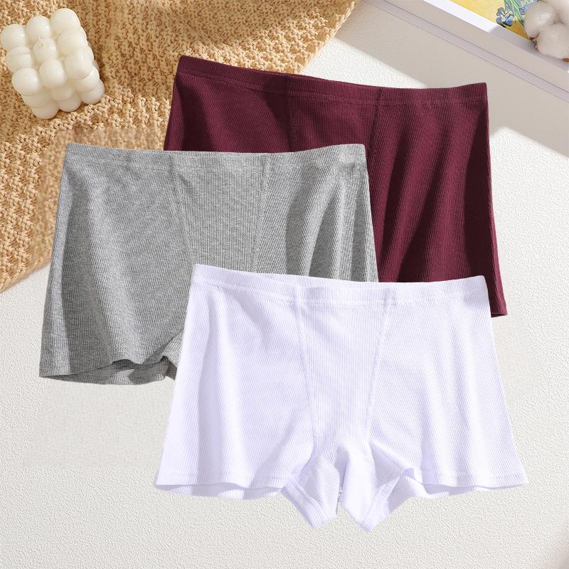 FINETOO 3Pcs Women's Panties Cotton Seamless Sports Boxers Underwear Female Briefs Cozy Lingerie Intimate Underpants S-XXL