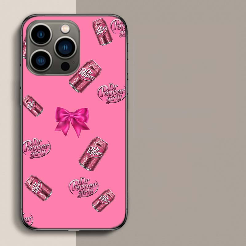 

Cherry D-Dr-P-Pepper Drink Phone Case For Iphone 17 Air 15 Pro 14 Plus 16 Pro Max 17E 16E 12 13 Mini 11 Cover Cute Fundas iPhone 14 Plus