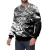 Men's Casual Fashion Printed Round Neck Pullover Sweatshirt