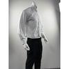 2026 Spring and Autumn New Men's Long-Sleeve Striped Shirt, Loose Short Base Shirt