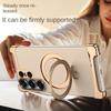 Bezelless Plating Plain Skin Metal Rotating Magnetic Ring Holder Case For Samsung S25 Ultra Galaxy S24 Ultra Protect Cover