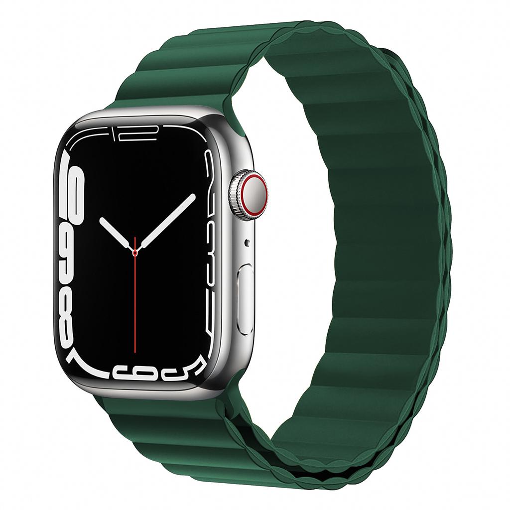 Magnetic loop strap For Apple watch ultra 3 band 44mm 40mm 45mm 41mm 42 49mm 46mm Silicone Bracelet iWatch series se 7 8 9 2 10