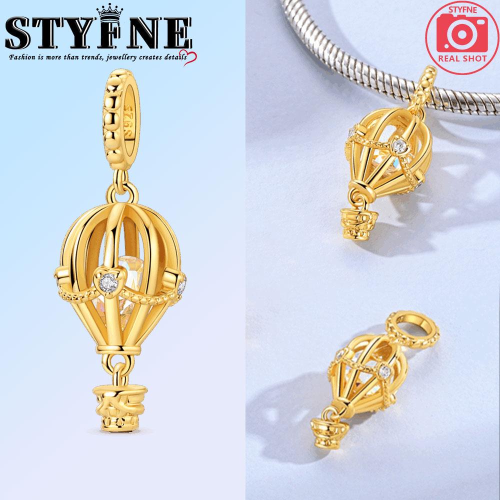 Copper Golden Butterfly Color Balloons Charms Beads Fit Original Bracelet Necklace Fine Jewelry Women Diy Gifts