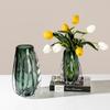 Grüne Glasvase Transparente Dicke Kristallvase Blumenarrangement Zubehör Terrarium Blumentopf Heimdeko Zubehör