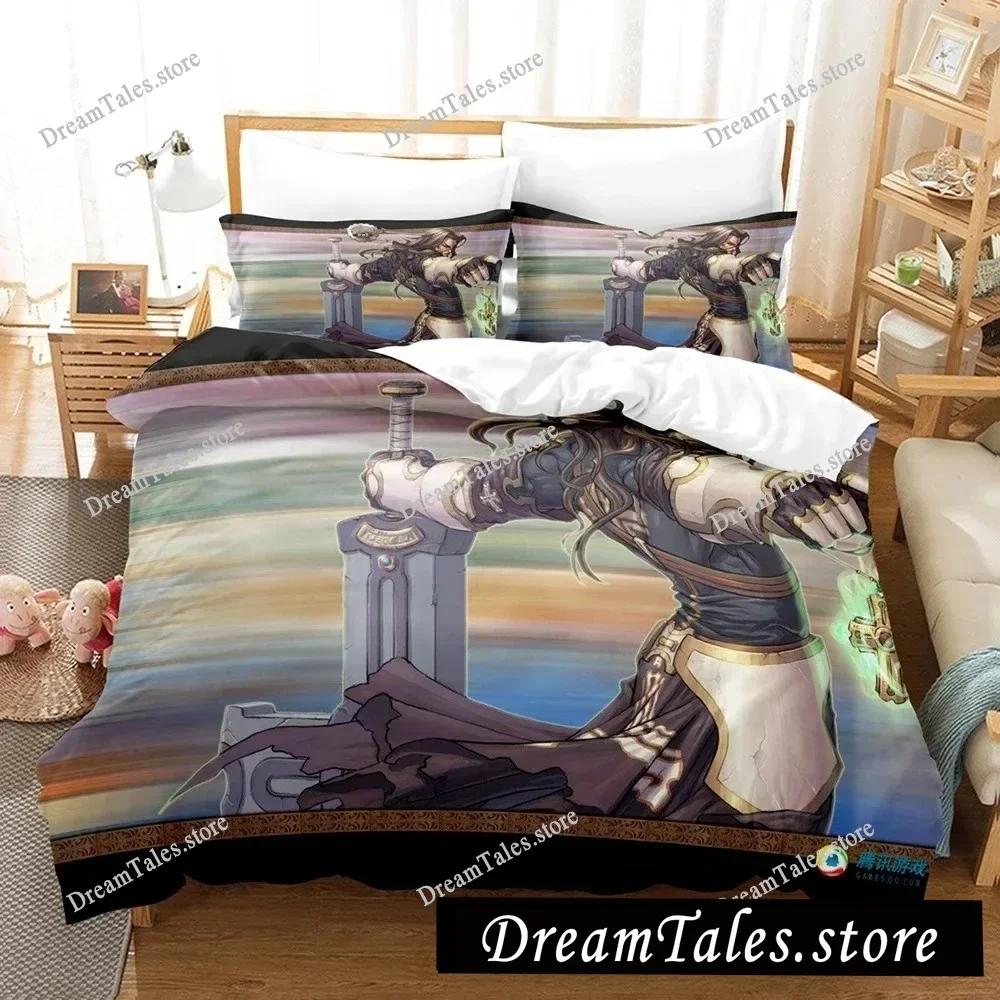 01 Game Dunge On Fighter Female Magician Bedding Set Single Double King Bed Set Children's Bedroom Duvet Set Dunge On Fighter 1
