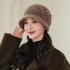 Hat Woman In The Elderly Hat Mother Rabbit Fur Wool Hat Fleece Cold Grandma Old Lady Knitted Hat Thick