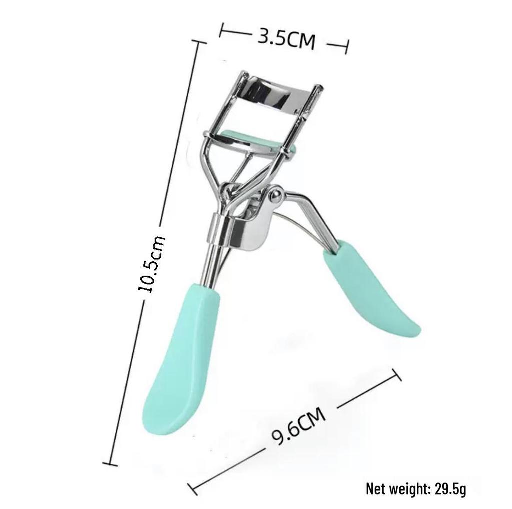 Ultra-Wide Black Eyelash Curler - Long-Lasting Setting Tool In Silver