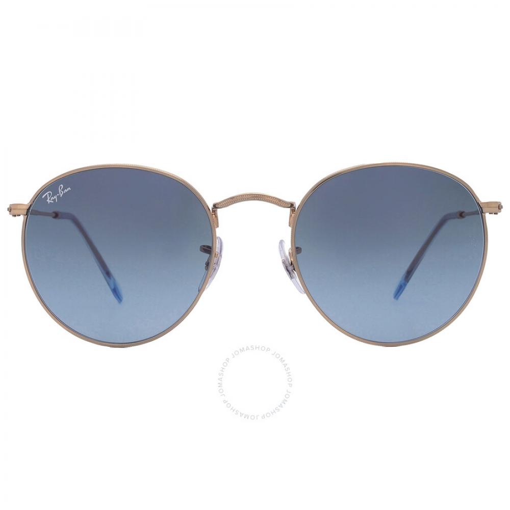 

Солнцезащитные очки унисекс Ray Ban круглые металлические синие с градиентом RB3447 001 3M 53