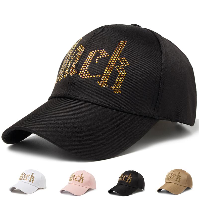 New Rhinestones Letter Women Baseball Cap Fashion Casual Sun Hat Snapback Men Female Visor For Spring Summer Autumn Aily Wear