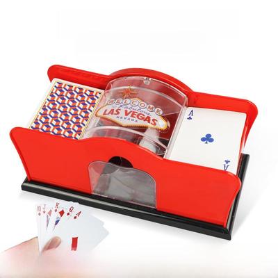 İki Deste İçin El Kranklı Manuel Kart Karıştırıcı - Three Kingdoms Poker Oyunu İçin İdeal