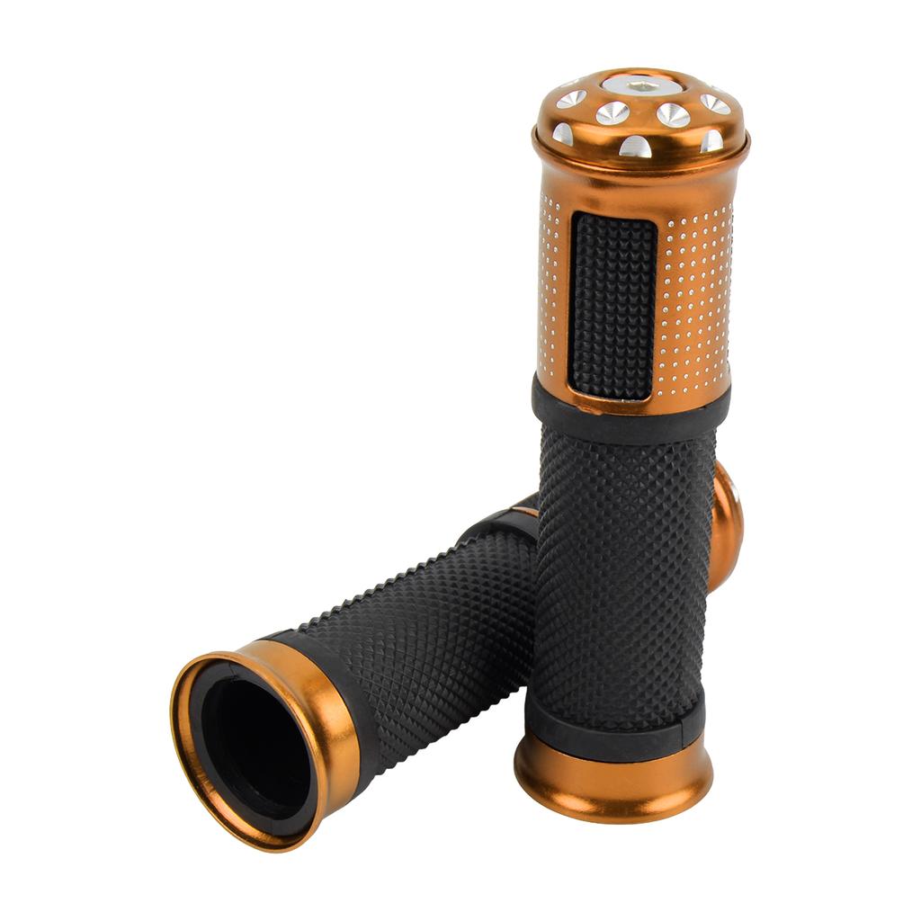 Universal Motorcycle 23mm 25mm Throttle Grip Aluminum Alloy Rubber Handle Grips Non-slip Handle Electric Scooters Moped Tuning