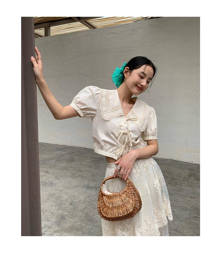 Interpret Beauty Summer 2025 French Lace A-line Midi Skirt S5185